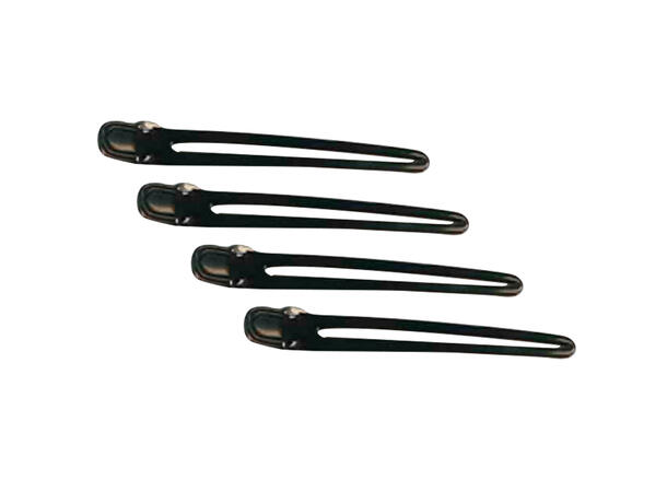 Klips Delingsklips Sort/Metall 12stk 10cm 