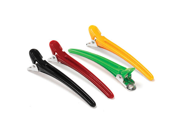 Klips Fargede Plast/metall 12stk 10 cm 