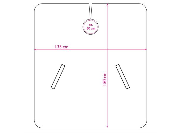 Kappe Classic sort 135x150cm