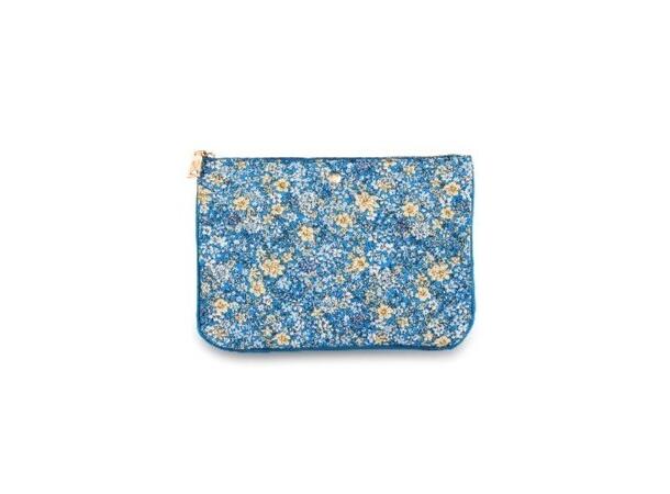 Fan Palm Clutch Blue Flower 