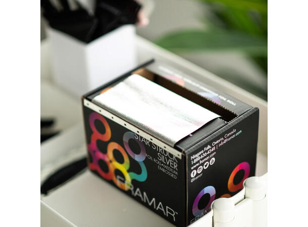 Alufolie Framar Tekstur 100m Rull 15MY Star Struck Silver 