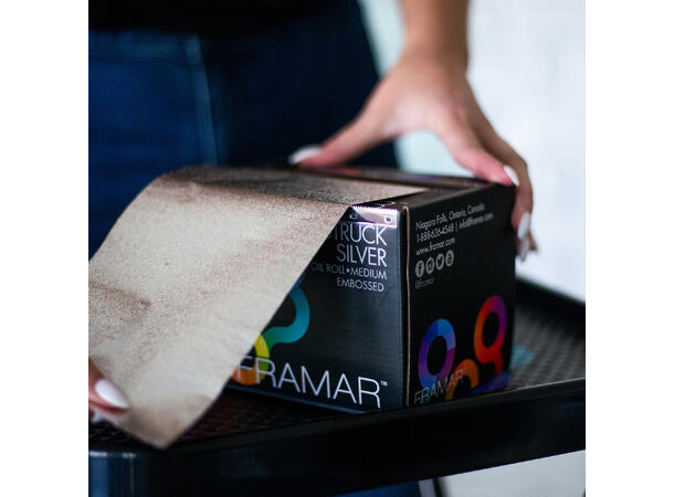 Alufolie Framar Tekstur 100m Rull 15MY Star Struck Silver 