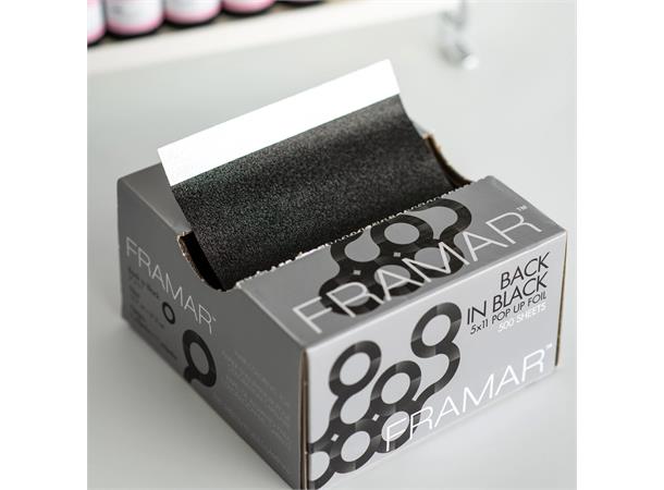 Framar Pop up Foil - Back in Black Alu Folie ark 500stk 15x30cm