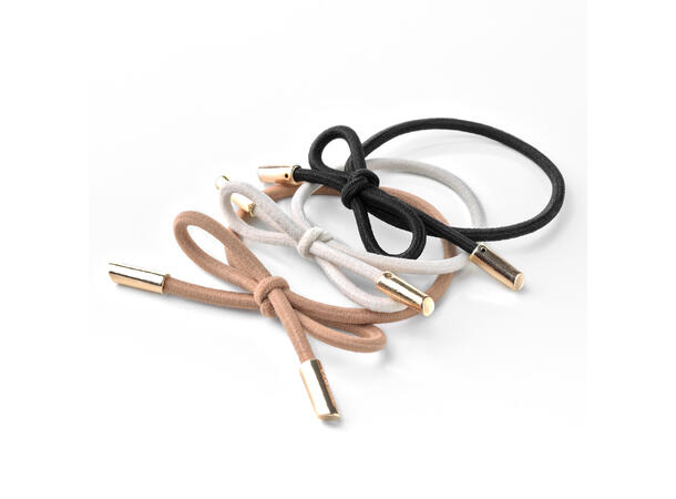 Hair Tie Bow Metal Plain 3-Pack Mix CORINNE 