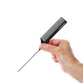 Tail Comb with Steel Tip - Stone