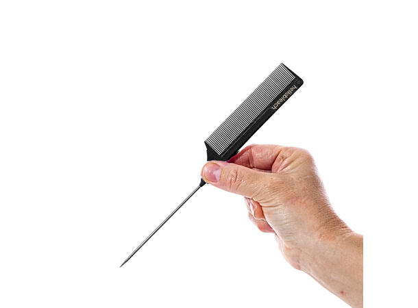 Tail Comb with Steel Tip - Stone 
