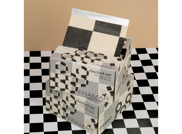 Framar Pop up Foil - Checked Out Alu Folie ark 500stk 15x30cm 