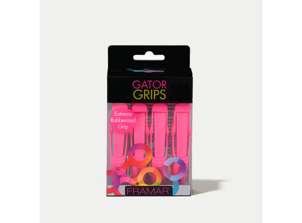 Klips Jaws Framar Rosa 4stk Gator Grip Clips Pink