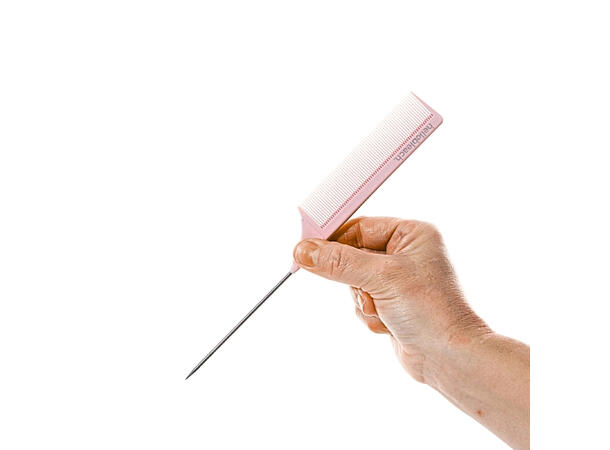 Tail Comb with Steel Tip - Bby Pink 