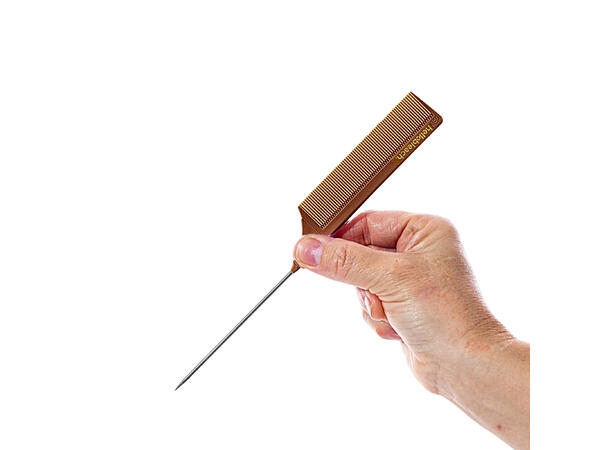 Tail Comb with Steel Tip - Clay 